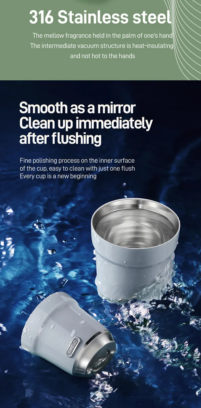 LT-050 Nordic Choice Milan 316L Vacuum Latte Cup — product detail